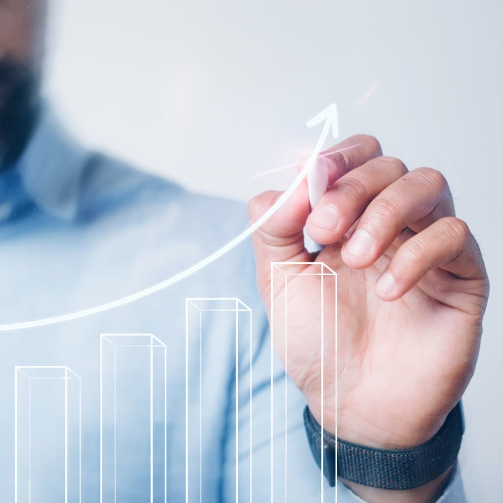Upward growth chart representing revenue lift